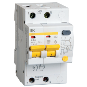 Дифференциальный автомат АД12 2Р 20А 30мА