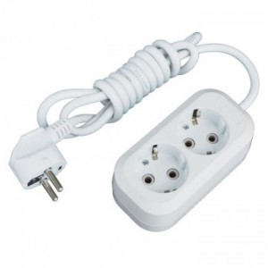 Удлинитель Эксперт 2 гнезда 2 метра 16А/3,5кВт с заземлением ПВС 3х1 EKF