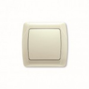 Выключатель 1-кл. проходной с индикатором С/П крем VIKO Carmen (уп/12/120шт)