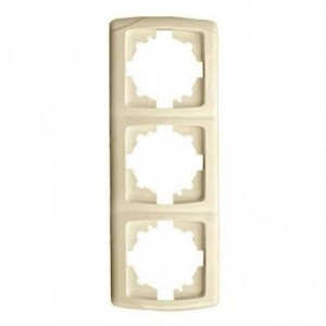 Рамка 3-м вертикальная крем VIKO Carmen (уп/10/120шт)