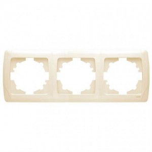 Рамка 3-м горизонтальная крем VIKO Carmen (уп/10/120шт)
