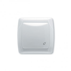 Розетка 1-м с/з с крышкой С/П белая VIKO Carmen (уп/12/120шт)