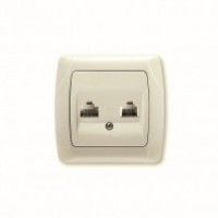 Розетка комп.+тел. RJ-45+RJ-11 С/П крем VIKO Carmen (уп/12/120шт) Розетка комп.+тел. RJ-45+RJ-11 С/П крем VIKO Carmen (уп/12/120шт)