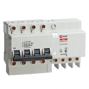 Дифференциальный автомат АД-4 25А/30мА (характеристика C, тип AC) 4,5кА EKF