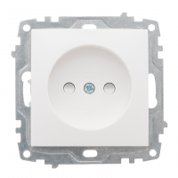 Милан Розетка 1-местная без заземления 10А белая с защ. штор. EKF Simple Милан Розетка 1-местная без заземления 10А белая с защ. штор. EKF Simple