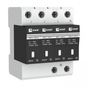 Ограничитель импульсных перенапряжений ОПВ-D/4 (уп/30) EKF