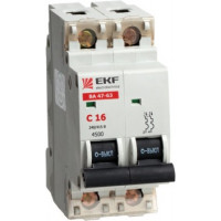 Автоматический выключатель ВА 47-63, 2P 4А (C) 4,5kA EKF