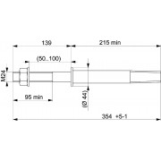 SOT24 Штырь для траверсы H=354, круглые шайбы (для изоляторов SDI30,37)