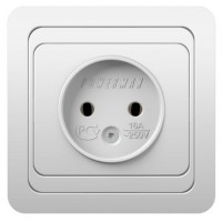 Розетка 1м с/у 16А 250В белый Classic 2022 POWERMAN (уп/10/200шт)