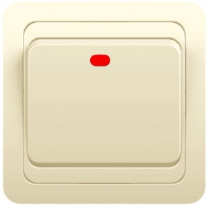 Выключатель 1кл с инд. с/у 10А 250В крем Classic 2121 POWERMAN (уп/10/200шт)
