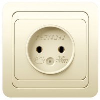 Розетка 1м с/у 16А 250В крем Classic 2022 POWERMAN (уп/10/200шт)