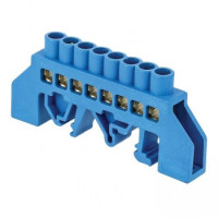 Шина 0 N (6х9мм) 8 отверстий латунь синий нейлоновый корпус комбинированный EKF PROxima Шина 0 N (6х9мм) 8 отверстий латунь синий нейлоновый корпус комбинированный EKF PROxima