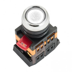 кнопка ABLFS-22 1з+1р (белая/неон) EKF (уп/10/400)