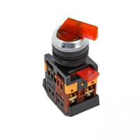 Переключатель ANLC-22 2P красный с подсветкой 220В NO+NC EKF