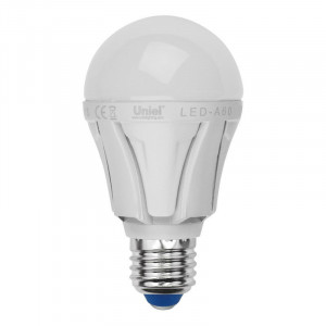 Лампа светодиодная Яркая LED-A60 10W/DW/E27/FR PLP01WH 6500K? 850Лм TM Uniel (Россия)