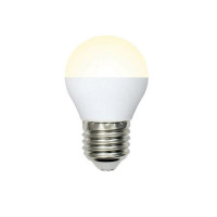 Лампа светодиодная Яркая шар LED-G45-7W/NW/E27/FR PLP01WH 4000К TM Uniel (Россия)
