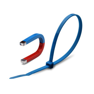 Стяжка нейлоновая КСС «Magnetic» 5х200 (син) (100шт) металлодетектируемая (Fortisflex)