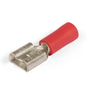 Разъем кабельный плоский изолированный «мама» ВРПИ-М 1.5–(6.3) виброустойчивый с ПВХ манжетой (КВТ)