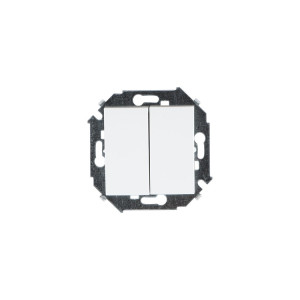 Выключатель 2кл. (белый) Simon 15 (уп/20шт) без рамки 1591398-030