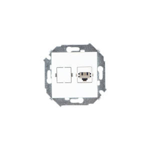 Розетка телефонная RJ-11 (белая) Simon 15 (уп/20шт) без рамки 1591480-030