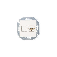 Розетка телефонная RJ-11 (сл.кость) Simon 15 (уп/20шт) без рамки 1591480-031