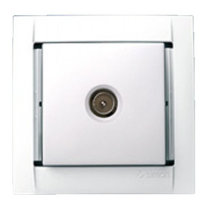 Розетка TV проходная (белый) Simon 34