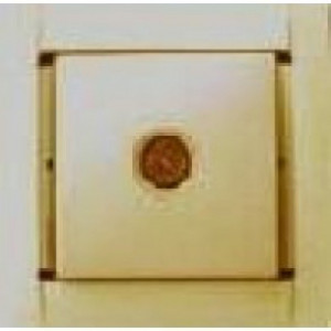 Розетка TV проходная (м.шампань) Simon 34