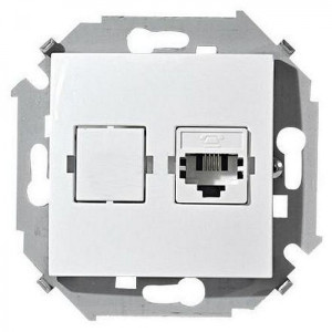 Розетка телефонная RJ-11 (белая) Simon 34