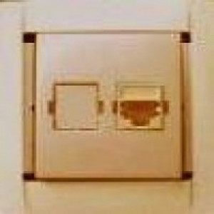 Розетка телеф. RJ-11 (м.шампань) Simon 34