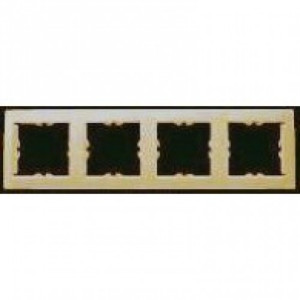 Рамка 4-х местная (м.шампань) Simon 34