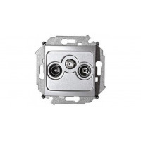 Розетка R-TV-SAT одиночная (алюминий) Simon 15 (уп/20шт) без рамки 1591466-033