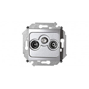 Розетка R-TV-SAT одиночная (алюминий) Simon 15 (уп/20шт) без рамки 1591466-033