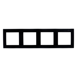 Рамка 4-х местная (черный) Simon 15 (уп/16шт) 1500640-032
