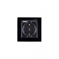 Розетка 1м с/з, с з/ш, с крышкой IP44 (черный) Simon 15 (уп/18шт) 1590450-032