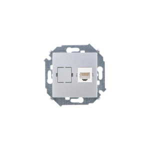 Розетка компьютерная RJ-45 кат.5е (алюминий) Simon 15 (уп/20шт) без рамки 1591598-033 Розетка компьютерная RJ-45 кат.5е (алюминий) Simon 15 (уп/20шт) без рамки 1591598-033