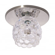 Светильник Ice 12 5 05 с ограненным стеклом, цветок, хром, GU5.3