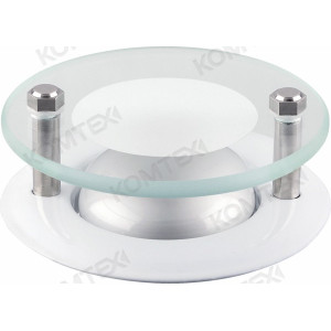 Светильник встраиваемый Norma 63 4 01 со стеклом под зеркальную лампу R63 E27, белый Comtech