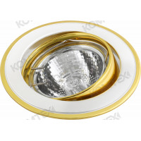 Светильник встраиваемый Corona 51 7 24 50W GU5,3 поворотный золото/никель/золото под литье Comtech (СКИДКА 50 %)