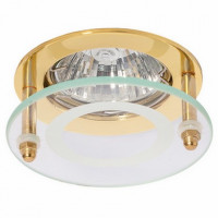 Светильник Quartz 51 2 04 накладное стекло, круглый, золото MR 16