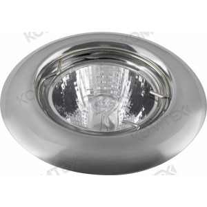 Светильник встраиваемый Sirius 51 0 05 с округлой кромкой под галогенную лампу 50W GU5,3 хром Comtech