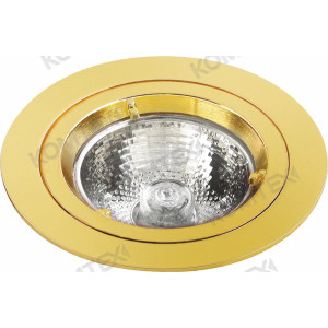 Светильник встраиваемый Terra 51 0 04 под галогенную лампу 50W GU5,3 круглый с накладным кольцом, золото Comtech