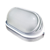 Светильник НПП 1207 белый/овал ресничка 100Вт IP54