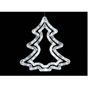 ULD-H3543-070/STA WHITE IP20 XMAS TREE Фигура светодиодная Ёлочка , 35х43 см. Подвесная. 70 светодиодов. Белый свет. Провод прозрачный. TM Uniel.