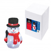 ULD-M1827-030/STA WHITE IP20 SNOWMAN-3 Фигура светодиодная «Снеговик-3», 30 светодиодов, размер 18*15*27 см, цвет свечения-белый, IP20.