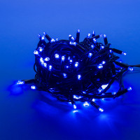 ULD-S1000-120/DBA BLUE IP67 Гирлянда светодиодная с контроллером, 10м. 120 светодиодов. Синий свет. Провод черный. ТМ Uniel