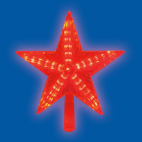 ULD-H2121-031/STA RED STAR-3 Украшение светодиодное для ёлки «Звезда-3», 21 см. 31 светодиод. Красный свет. Прозрачный провод. TM Uniel
